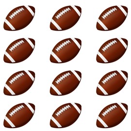 Football Iron On Decals, 12 pk Mini 1x1 Inch Footballs Heat Transfers for DIY Crafts, Bows, Shirts, Team Party Favors, USA Made