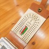 Travel Cribbage Board Game Set,Leather Foldable Cribbage Game with 6