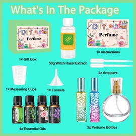 DINGTU Perfume Making Kit- DIY Perfume Making Kits for Women, Make Your Own Scent with Essential Oil, Bottle, Fun Make Your Own Perfume, Fragrance Gifts for Women Girls