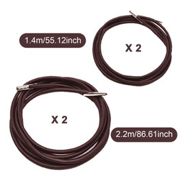 TSHAOUN 4 Pack Sun Loungers, Universal Zero Gravity Chair Repair Rope Chairs, Outdoor Lounge Chairs, Bungee Chair Replacement Bungee Ropes For Repairing Zero Gravity Chairs, Lounge Chairs (Brown)