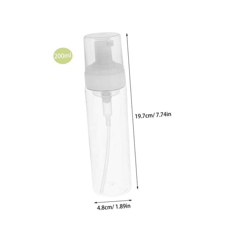 Healeved 2pcs Clear Refillable Foaming Pump Bottles for Hand Soap