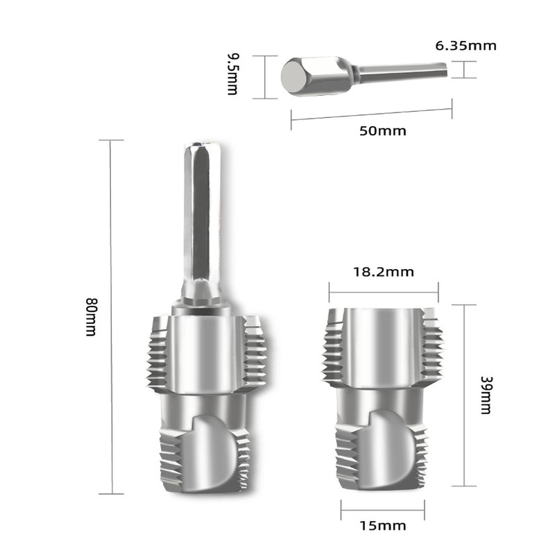 MagiDeal PVC Pipe Threader Kit Plumbing Tools Multifunction Internal Thread