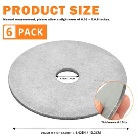 Survey Markers Stakes Stainless Washers for Low Profile Property Line Ground Boundary Marker Metal XL 4" - 6 Pack