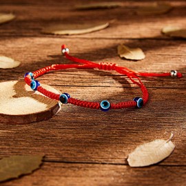 Evil Eye Bracelet for Women Men Red String Bracelet Adjustable Red Black Blue Ojo Protection Bracelets for Women Trendy Jewelry for Women Gifts