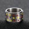 INRENG Men's Stainless Steel 14mm Wide Spinner Ring Band 3