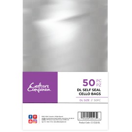 Crafter's Companion Self Seal Cello DL (4.8" x 9.1") -Pack Includes 50 Clear Bags