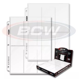 BCW 5 sheets of Collecting Sleeves Pages for Binder 6 Pockets - NEW!!!