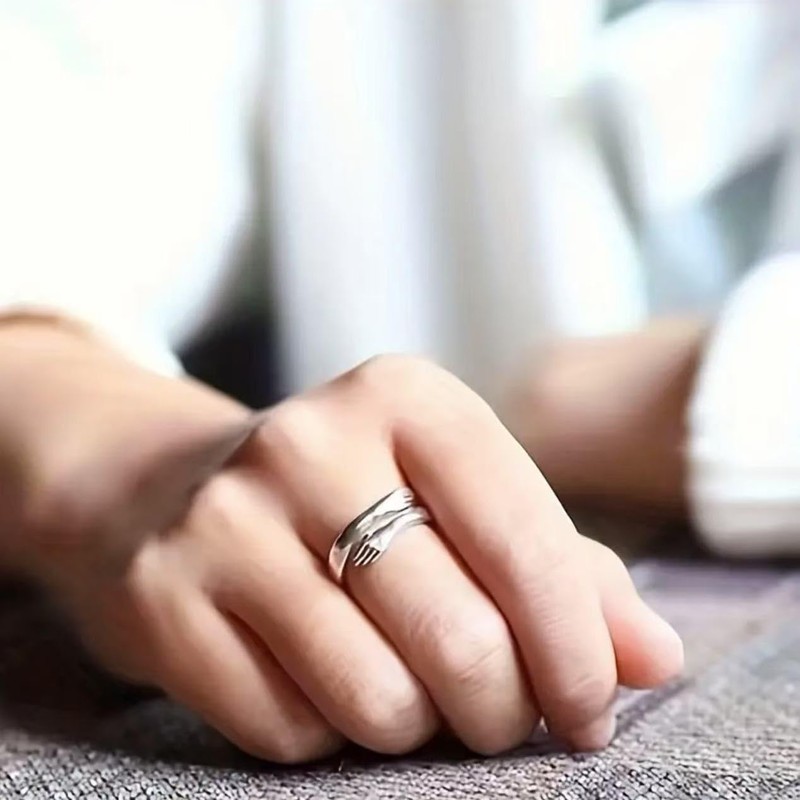 DIOWUS Granddaughter Hug Ring For Hope Rings, Stainless Steel Motivation
