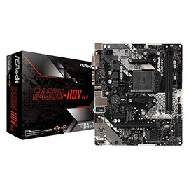 ASRock B450M-HDV R4.0 AM4 AMD Promontory B450 SATA 6Gb/s Micro ATX AMD Motherboard