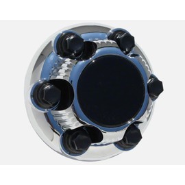 4 for Chevy Silverado 1500 Tahoe Avalanche,6 Lugs Hub Center Cap 7-1/4" Chrome #15067580#15067578 (Black 4PCS)