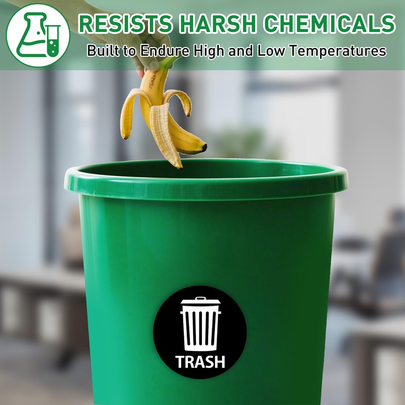Bueake Pack of 16 Recycle Sticker for Trash Bins self