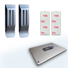 Extra Large Attachable Pocket Clip - for Smartphones - Tablet GPS Walkie-Talkie - by BORING PRODUCT Hip Clip 2 Pack Phone Clip for Belt Holster Stainless Steel Adhesive