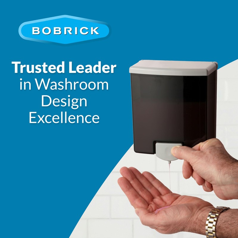 Bobrick Surface-Mounted Soap Dispenser - Manual Wall-Mounted 40 fl oz