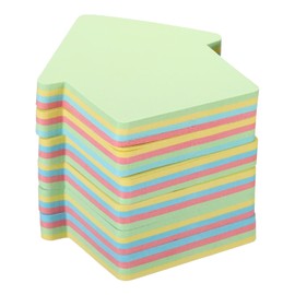 PATIKIL 2.7 x 2.7 Inch House Shape Sticky Notes, 6 Pads Cute Self-Stick Memo Pads Bright Colorful 100 Sheets/Pad for Home Office, 4 Colors