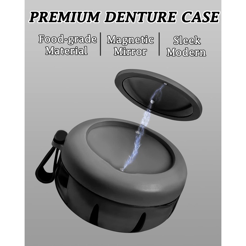 Denture Case, Definitely No-Leak Denture Bath Box for Traveling Perfectly,