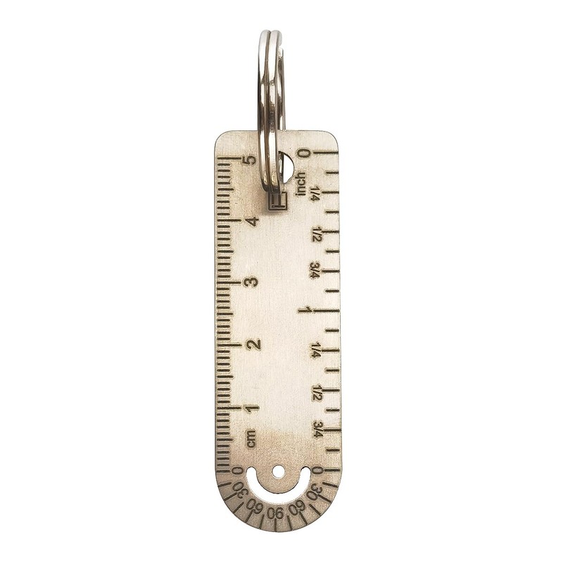 Airgoesin 1 Portable Titanium Ruler, Micro Ruler, Keychain Titanium Key