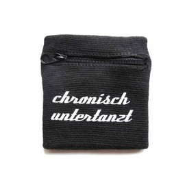 Miniblings Sweatband Pulse Warmer Zip Wallet Chronic Underdancing Black, black
