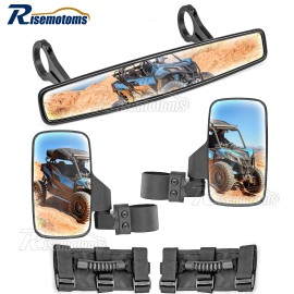 RI Racing Rear Side View Mirrors+Center Mirror For Honda Talon 1000R 1000X 1000X-4