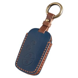 OFF WE GO for Lexus Key Fob Cover, Leather Key Case Keychain fit for Lexus GX460 RX350 IS250 LX570 ES350 IS350 GS430 GS300 GS450h Smart Remote Control Key Protector (Blue)