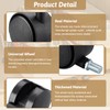 MroMax 1.15 Inch Swivel Caster Wheels 360 Degree Threaded Stem