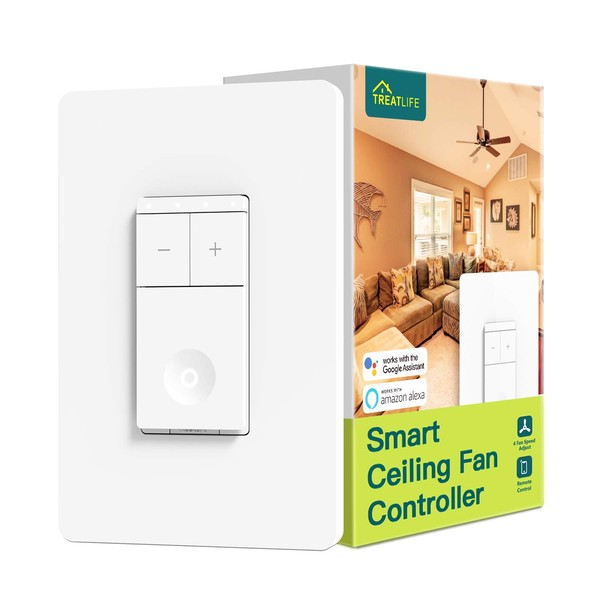 TREATLIFE Smart Ceiling Fan Control, 4 Speed Fan Switch for