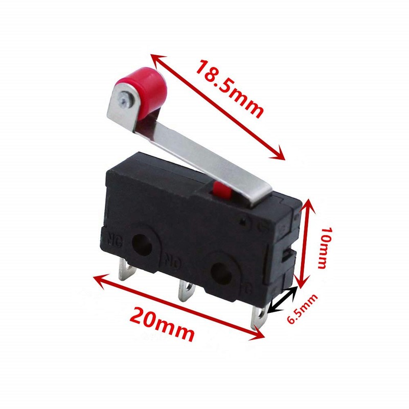HUAZIZ 25 Pieces 250V 5A SPDT 1NO 1NC Momentary Hinge