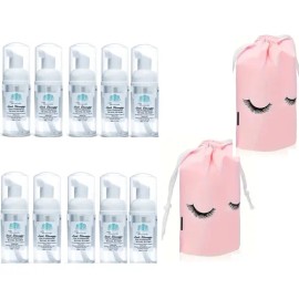 Lash Shampoo Lashes 50ml Pestaña Mink Espuma Limpiadora 10pz                                                                                          