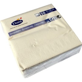Duni Napkins 3-Ply Tissue Plain Champagne 33 x 33 cm Pack of 50