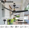 SARUDIIR Ceiling Fans with Lights,52 inch Black Ceiling fan with