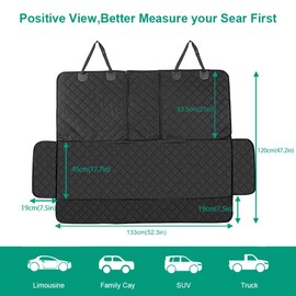 ANOSOSPECIAL Dog Car Seat Cover for Back Seat Cover,Non Stick Fur Rear Seat Protector for Pet,Nonslip Waterproof Durable Universal Fit Interior Backseat Covers for Auto Van SUV