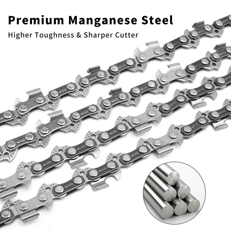 Ollanoos 3Pcs Chainsaw Chains 16 Inch (40cm) Bar, 56 Drive