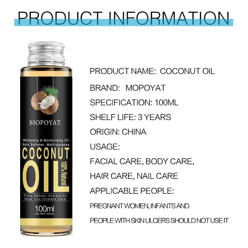 Aceite Esencial De Coco Ecológico Piel Y El Cabello 300ml
