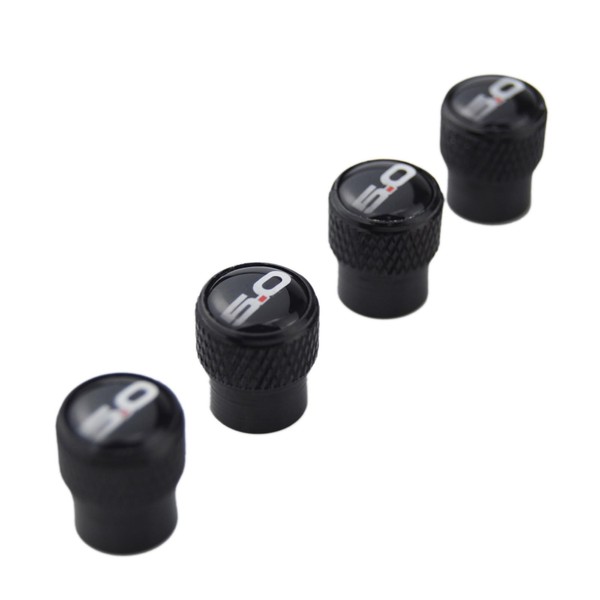 (Set of 4) 5.0 Metal Auto Tire Valve Stem Cap