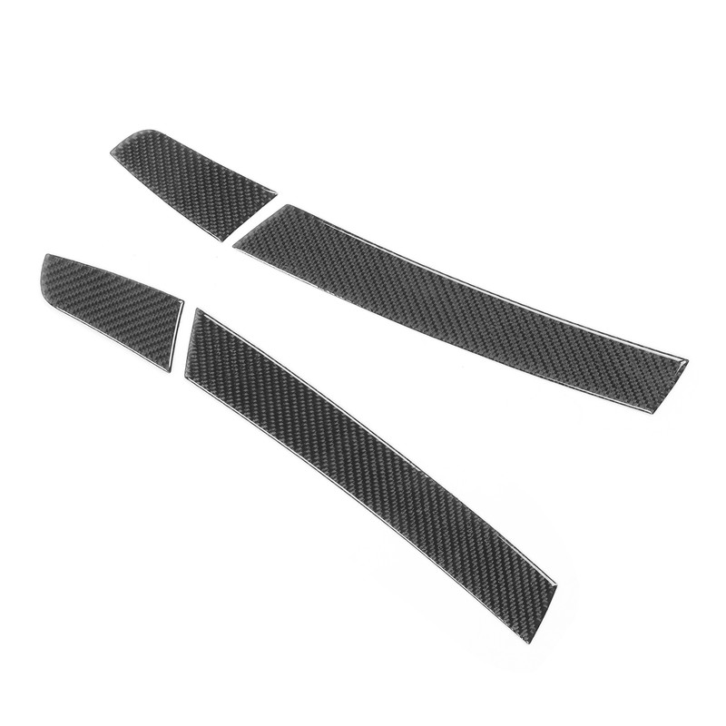 4Pcs Console Armrest Side Cover Carbon Fiber Trim Sticker Fit