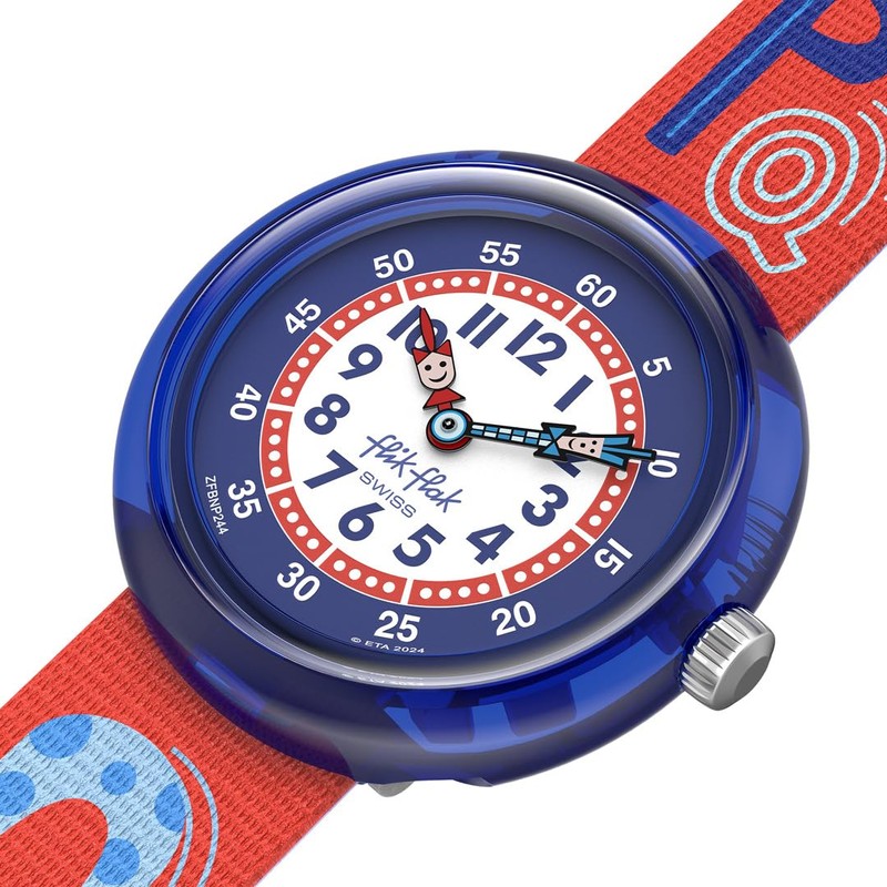 Swatch Flik Flak KNOW YOUR ABC FBNP244 Boys Red Wristwatch