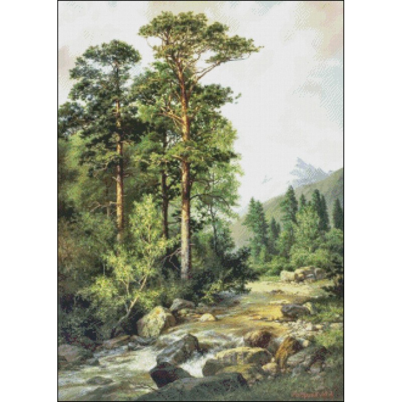 Ankicoleman Designs Mountain River - Chart Counted Cross Stitch Patterns
