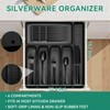 49-Piece Black Silverware Set with Organizer, Stainless Steel Flatware Set