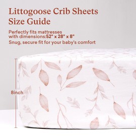 Baby Crib Sheets (2-Pack) for Boys Girls, Soft Fitted Sheets for Standard Crib Toddler Mattress, Breathable Dinosaur Crib Sheets (28x52x8in)