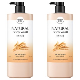Happy Bath Natural Really Mild Body Wash, 900g, 2 Pieces / 해피바스 내추럴 정말 순한 바디워시, 900g, 2개
