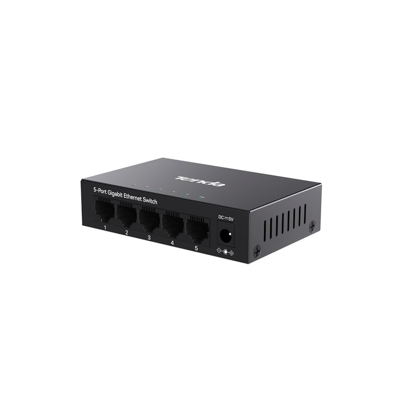 Tenda TEG1005D 5 Port Gigabit Switch, Unmanaged Ethernet Switch, Network