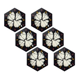 Earthquake Mini Hex Disaster Scenario Replacement Robber compatible with Catan's Settlers of Catan and Catan Expansions (6 Pack)