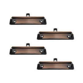 Pastlla 4Pcs Clipboard Clips 4.72" Metal Mountable Clipboard Clamp Hardware with Rubber Grip & Hanging Hole to Create Low Profile Clipboards, Document File Board, Office Supplies (Red Bronze)