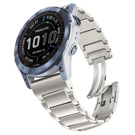 TRUMiRR Titanium Bracelet Replacement for Fenix 8 51 mm/Enduro 3/Fenix 7X Pro Sapphire Solar/6X Pro/5X Plus, 26 mm Quick Fit Watch Strap Buckles Bracelet for Garmin Fenix 7X/Epix Pro 51 mm/Descent