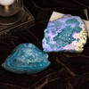 Amogeeli Irregular Titanium Coated Crystal Geode Cluster Mineral Specimen Decoration