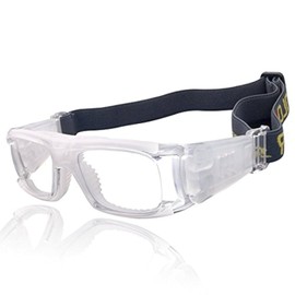 VOLOCOVER（TM Protective Sports Goggles Glasses for Basketball Football Volleyball Squash Hockey (White)