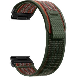 ZoRoll QuickFit 26 mm Nylon Strap for Garmin Enduro 3 / Fenix 8 51mm / 7X Pro Solar/7X/6X/5X/5X GPS, Sport Replacement Bracelet, Watch Band for Quatix 6X Solar/Tactix 7 Pro Edition - Dark green