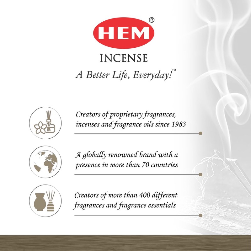 HEM Precious Jasmine Incense Sticks – 120 Count (6 Boxes