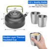 Odoland Camping Cookware Mess Kit, Lightweight Pot Pan Kettle with