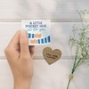 Little Pocket Hug Just For You Wooden Heart Token with