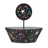 Unique New Year Confetti Cupcake Kit, 2", Black